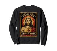 Icône sacrée de dévotion du Roi Jésus-Christ Religieux chrétien Sweatshirt