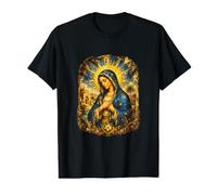 Icône sacrée de la Vierge Marie avec lys T-Shirt Graphique avec Valeur