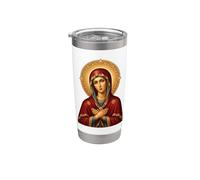 Icône sacrée orthodoxe orientale de Mère Marie Théotokos Gobelet isotherme en acier inoxydable double paroi