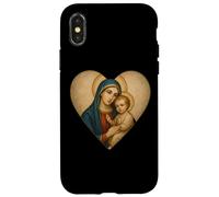 Icône Saint Marie avec bébé Jésus Christ Santa Maria Cœur Icône Coque pour iPhone X/XS