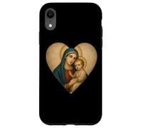 Icône Saint Marie avec bébé Jésus Christ Santa Maria Cœur Icône Coque pour iPhone XR