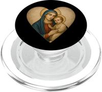 Icône Saint Marie avec bébé Jésus Christ Santa Maria Cœur Icône PopSockets PopGrip pour MagSafe