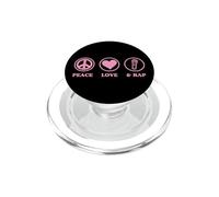 Icônes Basiques Simples de la Paix, de l'amour et du Rap PopSockets PopGrip pour MagSafe