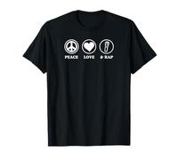Icônes Basiques Simples de la Paix, de l'amour et du Rap T-Shirt