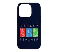 Icônes colorées de Professeur de Sciences de biologie Coque pour iPhone 14 Pro