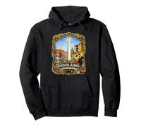 Icônes de Buenos Aires Argentine Classique Filleteado Art Sweat à Capuche