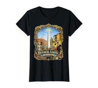 Icônes de Buenos Aires Argentine Classique Filleteado Art T-Shirt Graphique avec Valeur
