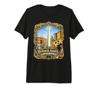 Icônes de Buenos Aires Argentine Classique Filleteado Art T-Shirt Haut de Gamme