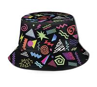 Icônes De La Mode Rétro des Années 80 Et 90 Homme Femme Bob Pliable Chapeau De Pêcheur Coupe-Vent Bucket Hat pour Jardinier Vacances Extérieur Pêche