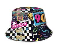 Icônes De La Mode Rétro des Années 80 Et 90 Homme Femme Bob Pliable Chapeau De Soleil Anti-UV Chapeaux De Seau pour Plage Extérieur Jardinier Shopping