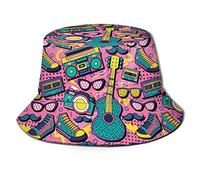 Icônes De La Mode Rétro des Années 80 Et 90 Homme Femme Bucket Hat Confortable Chapeau De Pêcheur Pliable Bob pour Shopping Voyages Vacances Extérieur