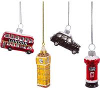 Icônes de Londres Mini-boule de Noël (jeu de 4) - Sass & Belle
