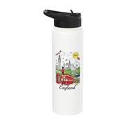 Icônes de Londres Monuments britanniques Souvenir de l'Angleterre Stainless Steel Insulated Water Bottle