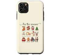 Icônes de Noël rétro Mignonnes Père Noël Arbre Pain d'épice Festif Coque pour iPhone 11 Pro Max