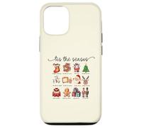 Icônes de Noël rétro Mignonnes Père Noël Arbre Pain d'épice Festif Coque pour iPhone 12/12 Pro