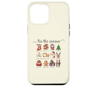 Icônes de Noël rétro Mignonnes Père Noël Arbre Pain d'épice Festif Coque pour iPhone 12 Pro Max
