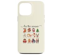 Icônes de Noël rétro Mignonnes Père Noël Arbre Pain d'épice Festif Coque pour iPhone 13 Pro Max