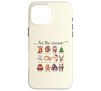 Icônes de Noël rétro Mignonnes Père Noël Arbre Pain d'épice Festif Coque pour iPhone 16 Pro Max