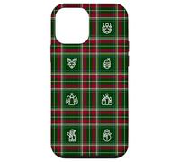 Icônes de Noël sur Fond écossais de Vacances Coque pour iPhone 12 Mini