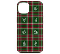 Icônes de Noël sur Fond écossais de Vacances Coque pour iPhone 13
