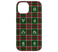 Icônes de Noël sur Fond écossais de Vacances Coque pour iPhone 14
