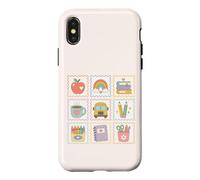 Icônes de Salle de Classe Mignonnes pour Professeur, Ambiance Pastel pour la rentrée Scolaire Coque pour iPhone X/XS