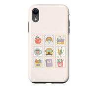 Icônes de Salle de Classe Mignonnes pour Professeur, Ambiance Pastel pour la rentrée Scolaire Coque pour iPhone XR