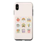 Icônes de Salle de Classe Mignonnes pour Professeur, Ambiance Pastel pour la rentrée Scolaire Coque pour iPhone XS Max