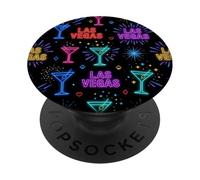 Icônes de Style de Nuit du Casino Las Vegas Nevada PopSockets PopGrip Adhésif