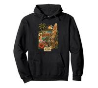 Icônes d'été hawaïennes Vintage Sweat à Capuche