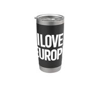 Icônes du Colisée Eiffel I Love Europe Gobelet isotherme en acier inoxydable double paroi