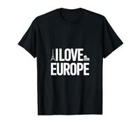 Icônes du Colisée Eiffel I Love Europe T-Shirt Graphique avec Valeur