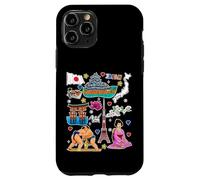 Icônes du Japon, Tour de Tokyo, Carte, Sumo et Art de la Culture Japonaise Coque pour iPhone 11 Pro