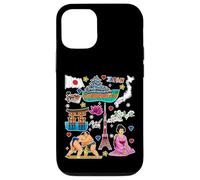 Icônes du Japon, Tour de Tokyo, Carte, Sumo et Art de la Culture Japonaise Coque pour iPhone 12/12 Pro