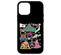 Icônes du Japon, Tour de Tokyo, Carte, Sumo et Art de la Culture Japonaise Coque pour iPhone 12 Mini