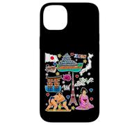 Icônes du Japon, Tour de Tokyo, Carte, Sumo et Art de la Culture Japonaise Coque pour iPhone 14 Plus