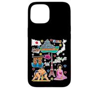 Icônes du Japon, Tour de Tokyo, Carte, Sumo et Art de la Culture Japonaise Coque pour iPhone 15