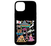 Icônes du Japon, Tour de Tokyo, Carte, Sumo et Art de la Culture Japonaise Coque pour iPhone 15 Plus