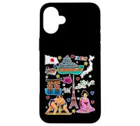 Icônes du Japon, Tour de Tokyo, Carte, Sumo et Art de la Culture Japonaise Coque pour iPhone 16 Plus