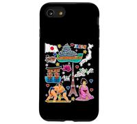 Icônes du Japon, Tour de Tokyo, Carte, Sumo et Art de la Culture Japonaise Coque pour iPhone SE (2020) / 7/8
