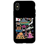 Icônes du Japon, Tour de Tokyo, Carte, Sumo et Art de la Culture Japonaise Coque pour iPhone X/XS