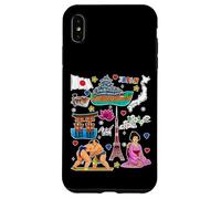 Icônes du Japon, Tour de Tokyo, Carte, Sumo et Art de la Culture Japonaise Coque pour iPhone XS Max
