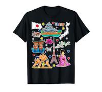 Icônes du Japon, Tour de Tokyo, Carte, Sumo et Art de la Culture Japonaise T-Shirt