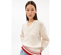 ICONIC Å COLLEGE PULL EN MAILLE | mélange de coton biologique - multicolore (L)