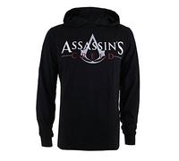 Iconic Collection Assassins Creed Sweat à Capuche avec Logo, Noir, XL