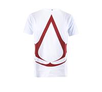 Iconic Collection - T-Shirt Assassins Creed avec Logo Classique, Blanc., M