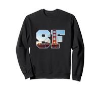 Iconic Golden Gate Bridge en Gras SF Letters San Francisco Sweatshirt