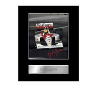Iconic Pics Photo dédicacée encadrée Ayrton Senna McLaren #1 F1