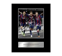 Iconic pics Photo dédicacée encadrée de Luis Suarez, Neymar Jr, Lionel Messi 25,4 x 20,3 cm
