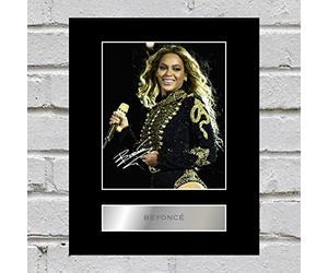 Iconic pics Photo dédicacée numérique encadrée de Beyoncé #2